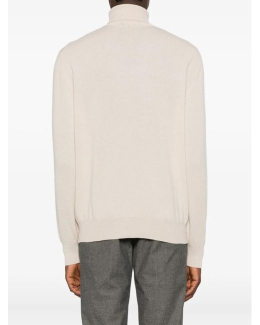 Bruno Manetti White Cashmere Jumper for men