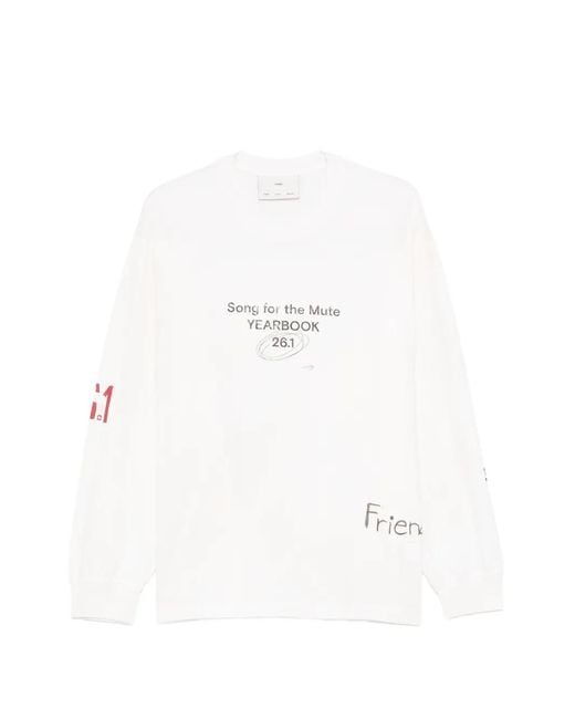 Song For The Mute White T-Shirt À Imprimé Graphique for men