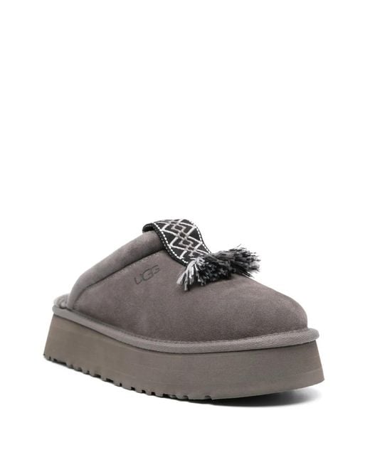 Ugg Gray Tazzle Suede Slippers