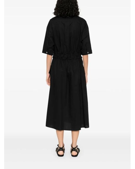 Pinko Katoenen Midi-Jurk in het Black