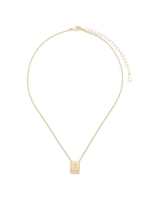 Patrizia Pepe White Fly-Pendant Necklace