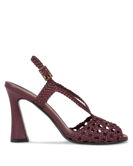 Etro Pink Woven Heeled Sandals