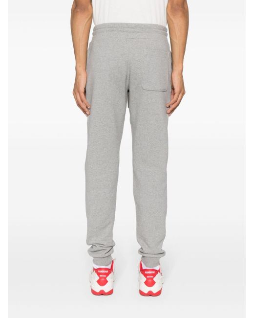 Moncler Gray Logo-patch Cotton Track Trousers for men