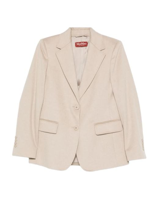 Blazer Con Botones Max Mara de color Natural