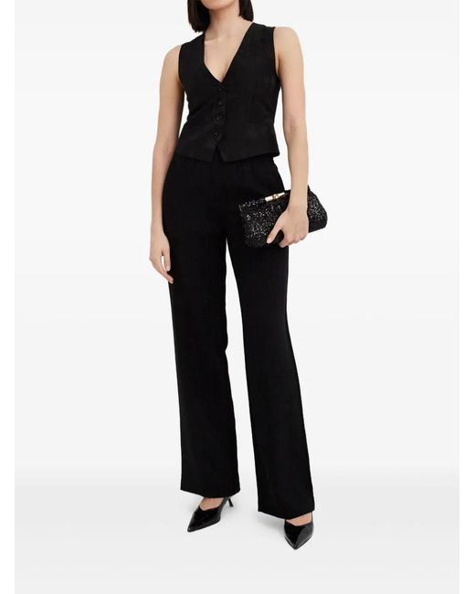 P.A.R.O.S.H. Black Button V-Neck Waistcoat