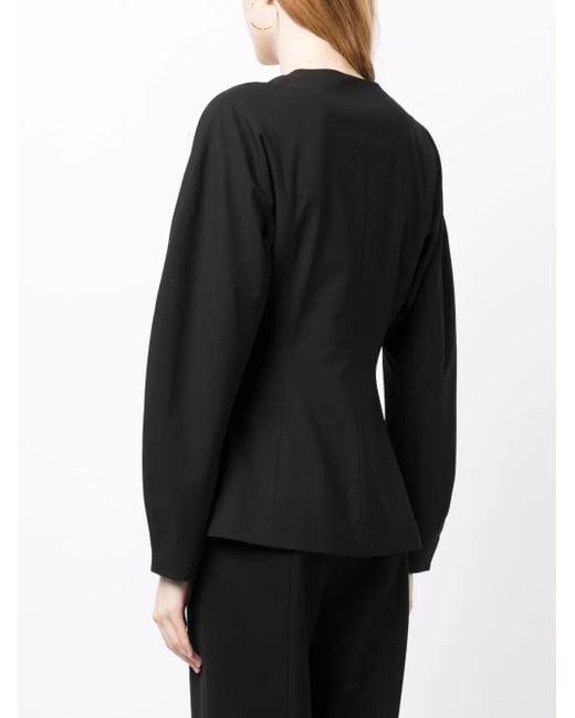 Ganni Black Lightweight Waisted Jacket