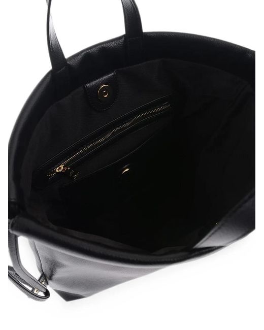 Moschino Black Logo-Print Heart-Motif Tote Bag