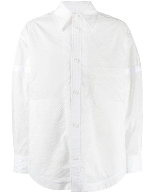 Thom Browne White Oversize Ripstop Shirt for men