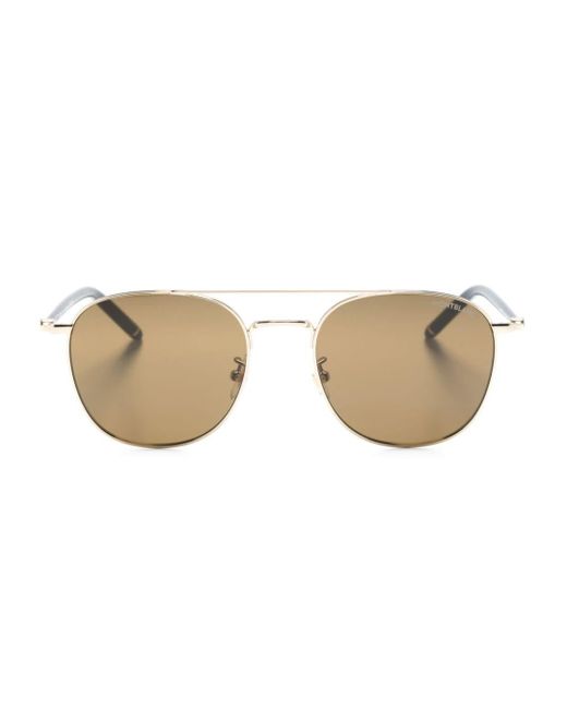 Montblanc Natural Tinted Round-frame Sunglasses for men