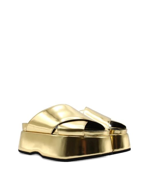 Junya Watanabe Metallic Platform Sandals