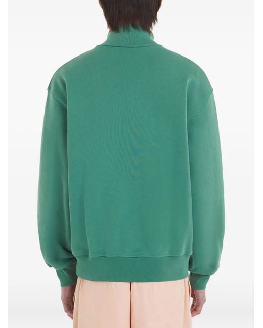 Maison Kitsuné Green Zip Sweatshirt for men