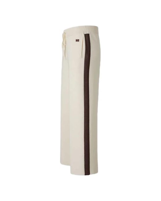 Wales Bonner White Pantalon De Jogging Tide À Bande Latérale Et Logo Brodé