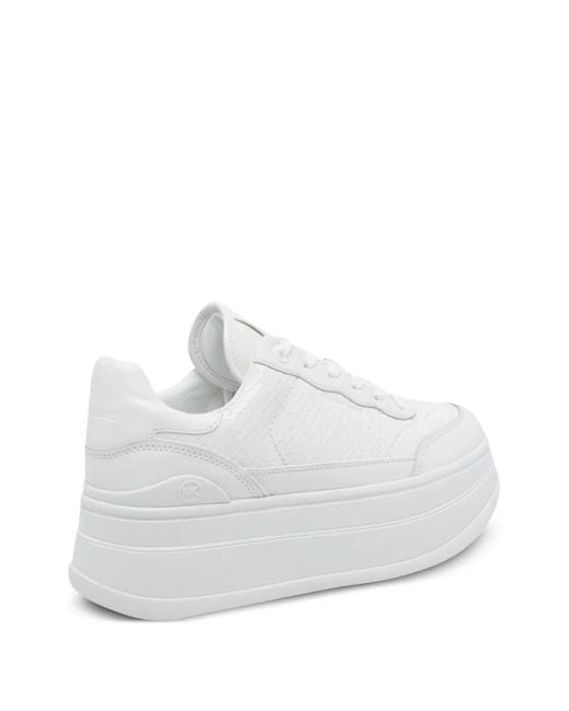 MICHAEL Michael Kors White Platform Mini Logo Hayes Trainers