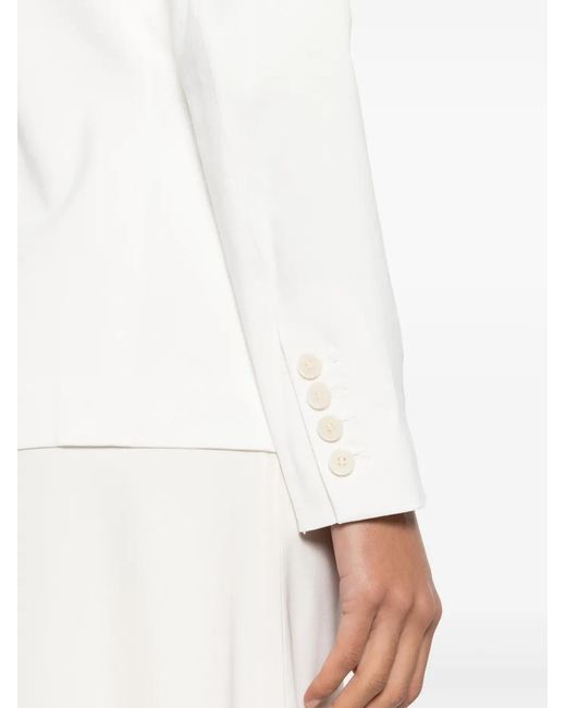 Isabel Marant White Manzil Single-Breasted Blazer Jacket
