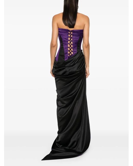 MITILIANE COUTURE Black Asymmetric Maxi Dress