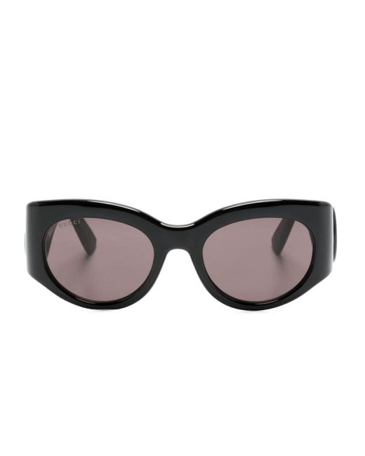 Gucci Black Butterfly-Frame Sunglasses