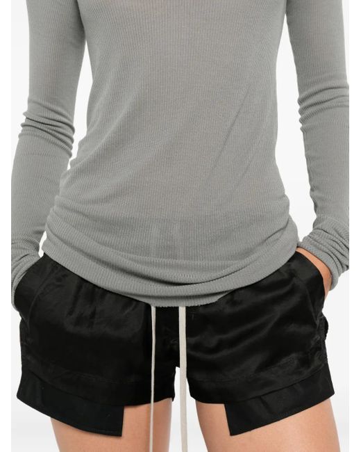 Haut Côtelé À Manches Longues Rick Owens en coloris Gray