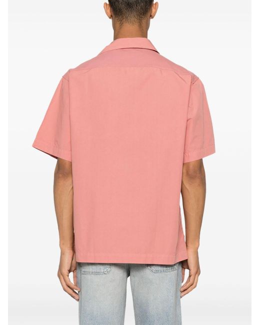 Iceberg Pink Embroidered-logo Cotton Shirt for men