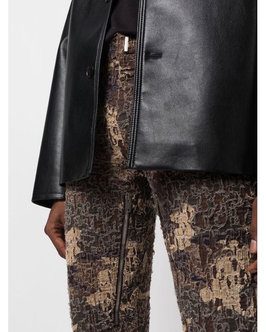 Givenchy Gray Camouflage-Print Straight-Leg Trousers for men