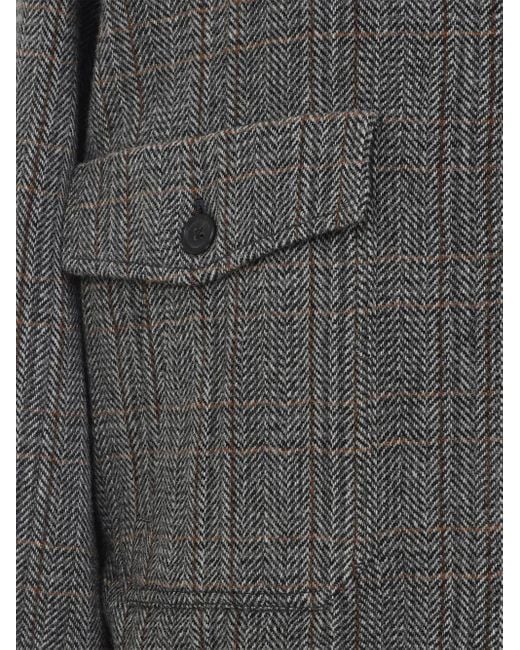 Chaqueta bómber a cuadros Miu Miu de color Gray