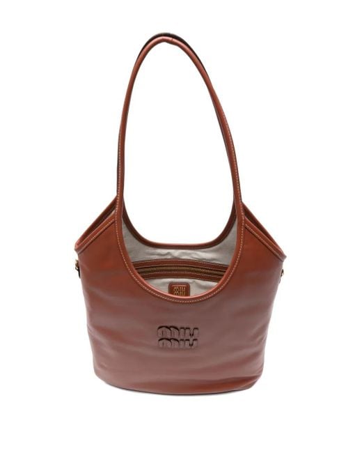Borsa A Spalla di Miu Miu in Brown