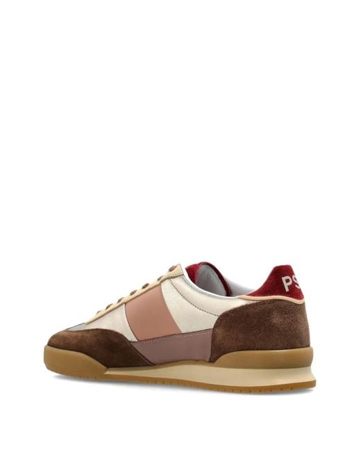 Paul Smith Brown Dover Metallic-Panel Sneakers