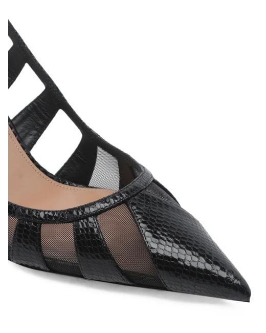 Aquazzura White Screen Mesh-Panelled Pumps