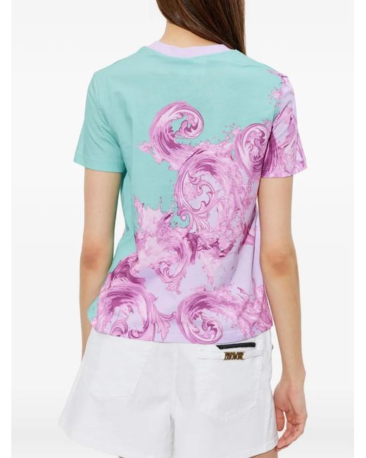 Versace Jeans Couture Pink Graphic Crewneck T-Shirt