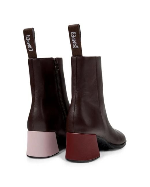 Camper Brown Kora Leather Ankle Boots
