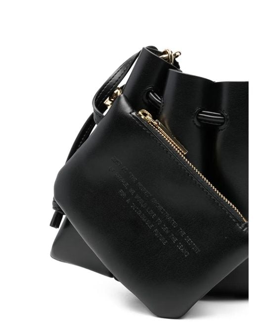 THEMOIRÈ Black Drawstring-Fastening Clutch Bag
