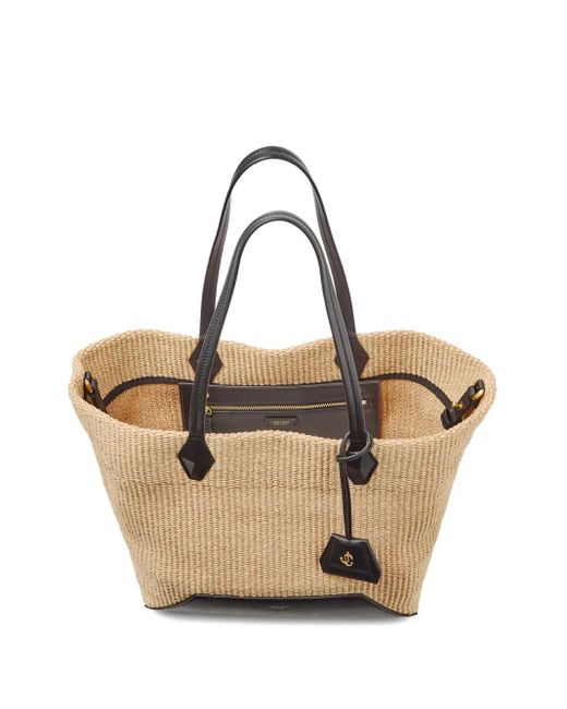 Jimmy Choo Natural Medium Diamond Tote Bag