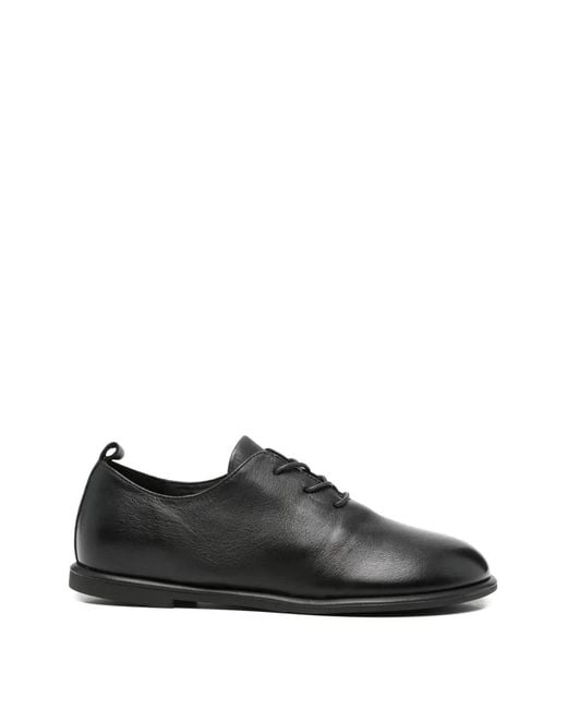 SERGIO MORETTI FIRENZE Black Lace-Up Leather Derby Shoes