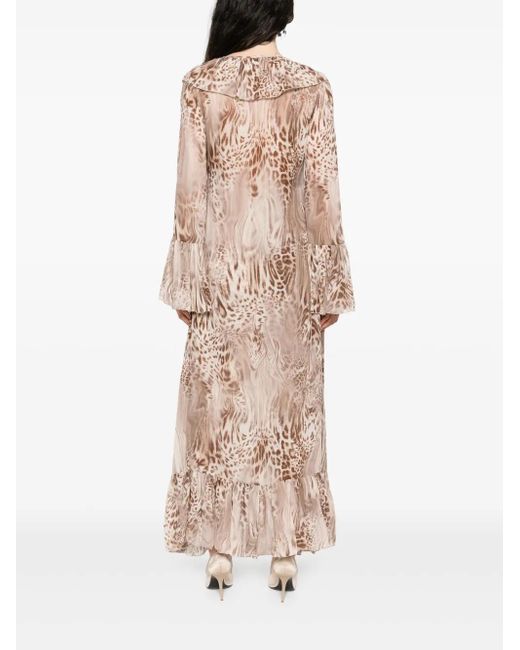 Blumarine Natural Maxikleid Mit Print
