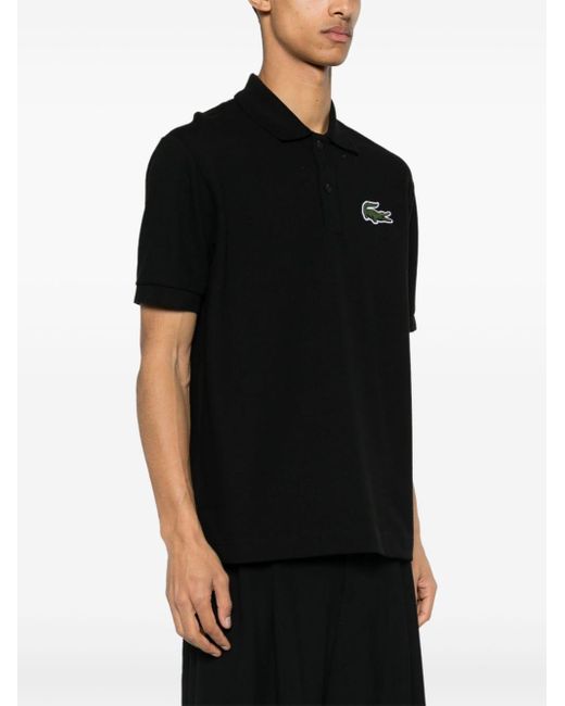 Lacoste Black Poloshirt mit Logo-Patch
