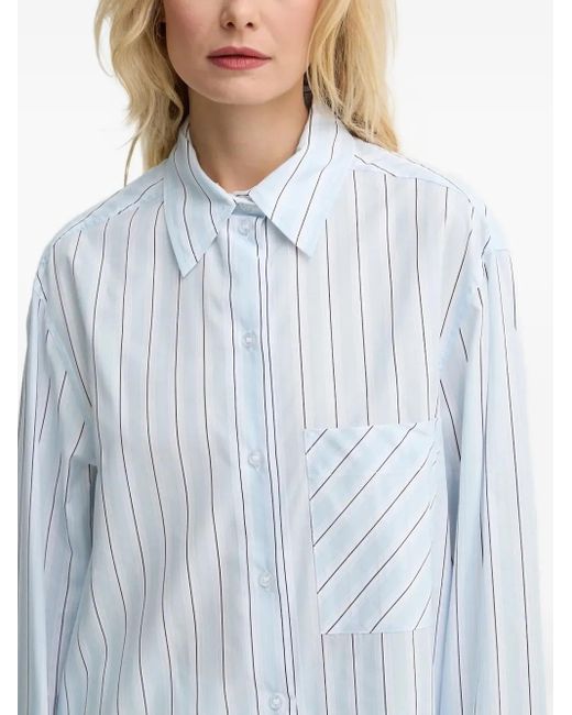 Camicia A Righe A Maniche Lunghe di Day Birger et Mikkelsen in Blue