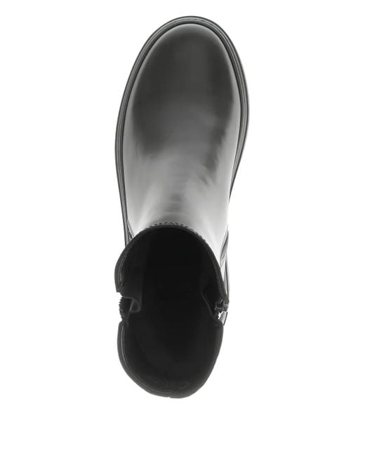 Gabor Black Leather Ankle Boots