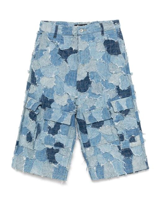 Short En Jean Boro À Poches Cargo Who Decides War pour homme en coloris Blue