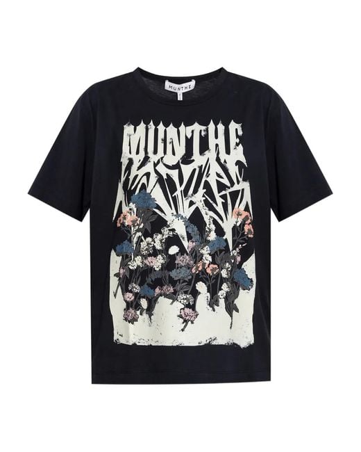 Munthe Black Organic-Cotton T-Shirt