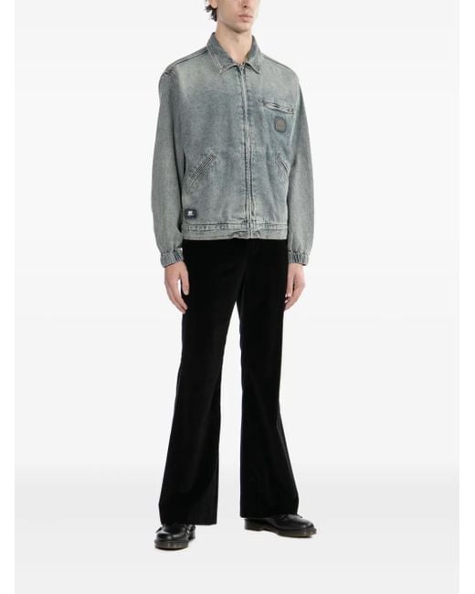 Chocoolate Gray Logo Denim Jacket for men