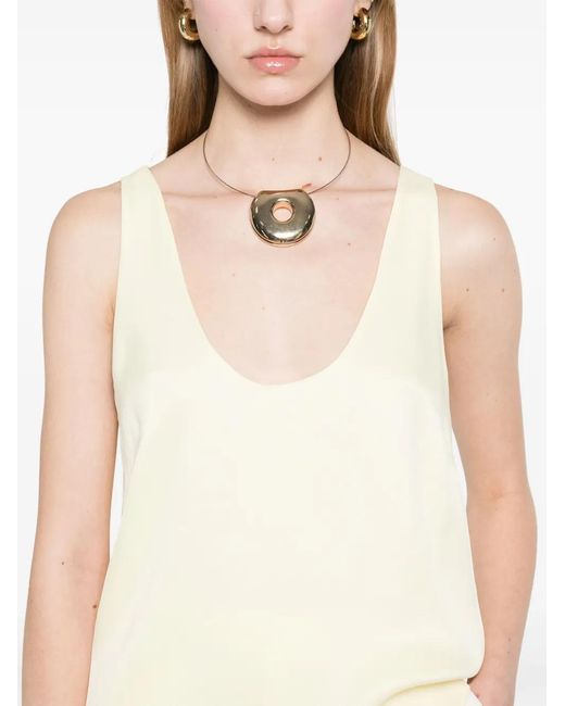 Twinset Natural Scoop-Neck Top