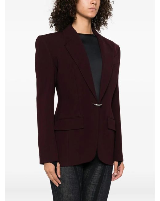 Mugler Black Single-Breasted Wool Jacket