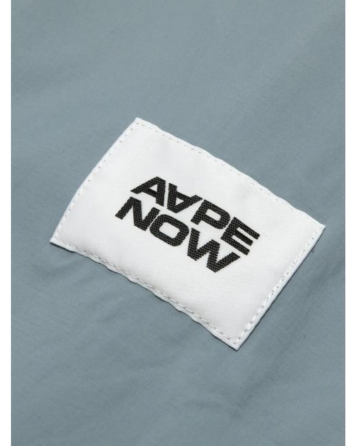 Aape By A Bathing Ape Blue Logo-Patch Jacket for men