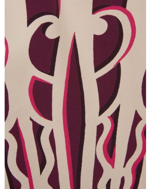 LaDoubleJ Purple Cerere Seidenbluse mit geometrischem Print