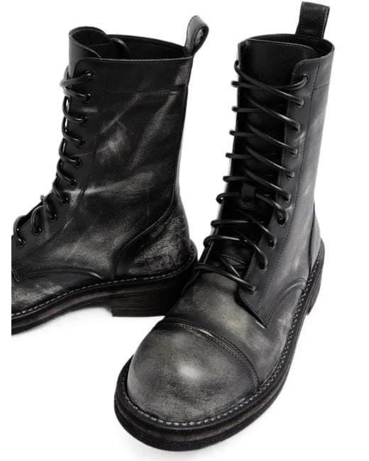 Ann Demeulemeester Black Aric Lace-Up Ankle Boots for men