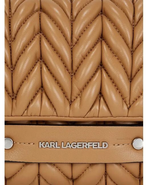 Sac À Bandoulière À Design Matelassé Karl Lagerfeld en coloris Natural