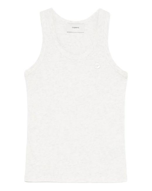 Top De Tirantes Con Logo Coperni de color White