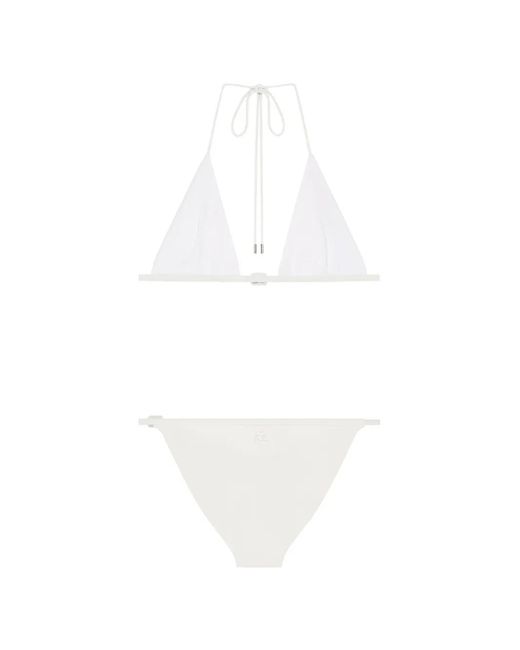 Courreges White Bikini À Détail De Boucle