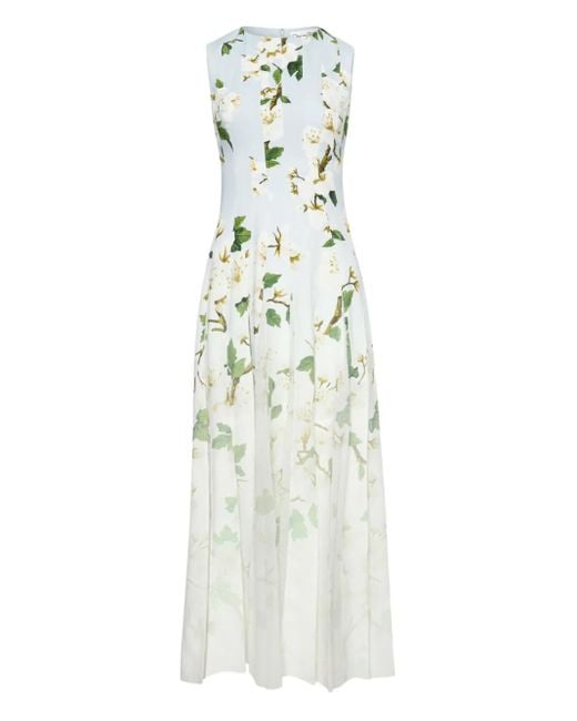 Oscar de la Renta フローラル ドレス White