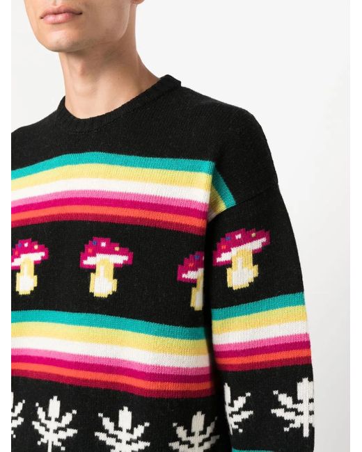 MSGM Pullover Mit Jacquardmuster in Blue für Herren