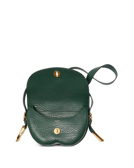 Burberry Green Chess Leather Satchel Bag
